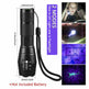 UV Torch Ultra Violet Flashlight Zoomable Blacklight Lamp LED Super Bright 250000lm 2 In 1 395nm Mini Pocket Inspection Light 2 Pack EX-STOCK