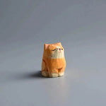 Creative Decorative Hand carved wooden Cat Trinkets Ornaments - EX-STOCK Canada