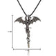 Fashion Trendy Men's Domineering Luminous Flame Dragon Necklace EX-STOCK