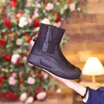 Winter Plush Snow Boots With Side Zipper Warm Thick-sole Non-slip Waterproof Short Shoes For Women