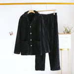 Simple Coral Fleece Couple Pajamas For Women Autumn And Winter - EX-STOCK Canada