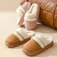 Fashion Warm Cotton Slippers For Women Leisure Thick Bottom Non-slip Plus-velvet House Shoes Winter Bedroom Floor Suede Slipper - EX-STOCK CANADA