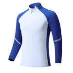 Mock Neck Half Zip  Workout top for Men Long Sleeve exercise top - EX-STOCK CANADA