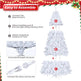 FCH 7ft 1346 Branches Automatic Tree Structure PVC Material 500 Lights Cool Color 8 Modes Christmas Tree White EX-STOCK Canada 