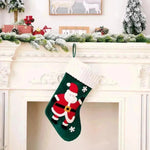 Decoraciones navideñas Patch de terciopelo dorado Medias navideñas