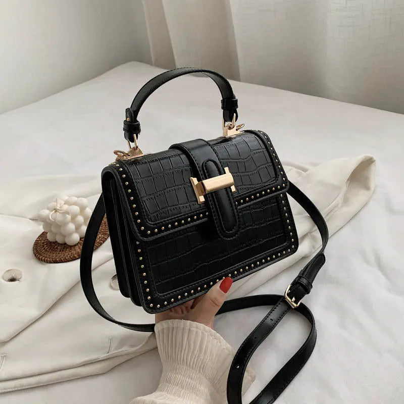 Women Fashion Rivet Leather crossbody Bag for Women Flap Handbag - EX-STOCK CANADA