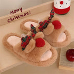 Indoor Cute One-word Cotton Slippers Autumn Women's Cartoon Fluffy Slippers EX-STOCK Canada 