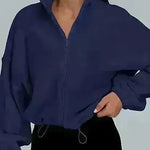 Women's Polar Fleece Sports Velvet Stand Collar Zipper Jacket - EX-STOCK CANADA