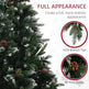 6 Foot Prelit Artificial Christmas Tree With Dual Colour LED Light, Hinged Xmas Tree For Home Office Holiday EX-STOCK Canada 