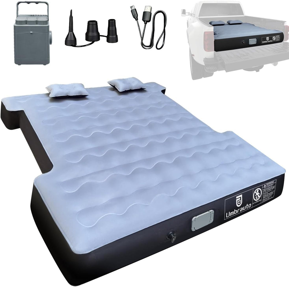 Truck Bed Air Mattress For 6.0-6.5ft Full-size Short Beds, Easily Inflates And Deflates With Built-In Rechargeable Air Pump Camping Bed Outdoor Mattress EX-STOCK