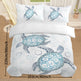 Sea Turtle Bedding Aqua Teal Blue Duvet Cover Sets Beach Turtle Bed Sets Ocean 3 Piece Turtle Themed Comforter Cover With 2 Pillowcases Twin Full Queen King Size EX-STOCK Canada 
