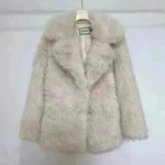 Classy Fashionable Winter Plain Huge Faux Fur Coat for Ladies - EX-STOCK CANADA