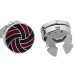 Men's Round Electroplated French Cufflinks – White Steel Business Shirt Cufflinks | Canada & USA