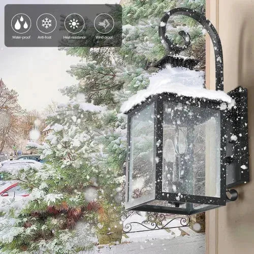 Large Outdoor Glass Wall Light Supports Many Types Of Bulbs -2 Packs - EX-STOCK CANADA