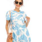 2pcs Tie-dye Loungewear Hoodie Athleisure Short-sleeved short set - EX-STOCK CANADA