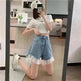 High Waist Design Denim Shorts For Women - EX-STOCK CANADA
