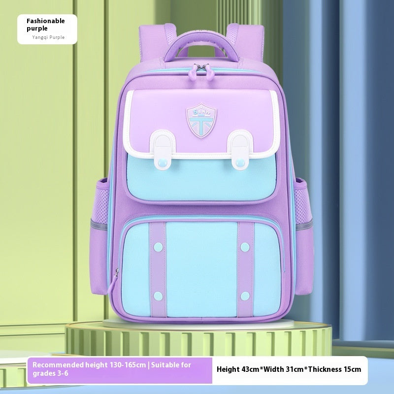 Student Schoolbag Spine Protection Burden Alleviation Backpack Water Repellent EX-STOCK