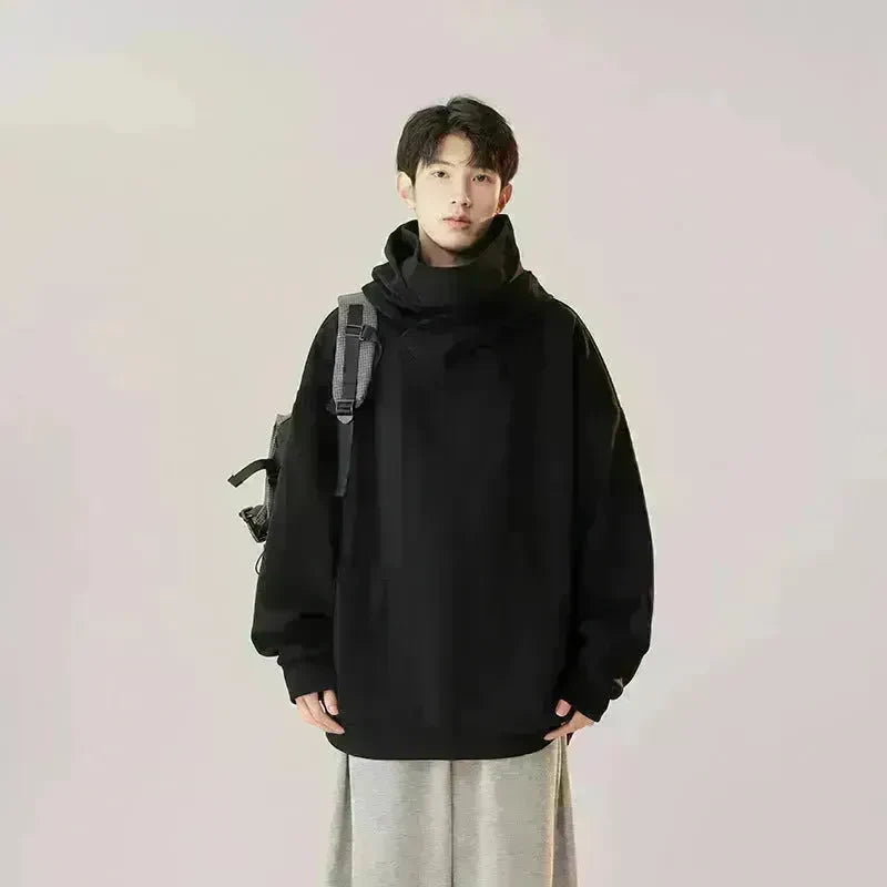 Autumn Winter Oversized Turtleneck Hoodie  Pullover for mens - EX-STOCK CANADA