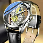 Men Watch Skeleton Automatic Quartz Watch Gold Skeleton Vintage Man Watch Mens Watches Top Brand Luxury