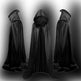 Halloween Cloak Costumes Wizard Cloak For Children Hooded Capes Mantle Black Party Decoration EX-STOCK