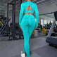 2pcs Sports Suits Long Sleeve Hollow Design Tops And Butt Lifting High Waist Seamless Fitness Leggings Sports Gym Sportswear Outfits Clothing - EX-STOCK CANADA