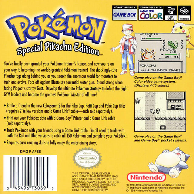 Pokémon Gelbe Version - Spezial Pikachu Edition (Authentisch mit neuer Batterie) 