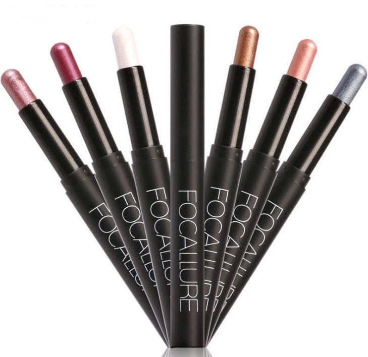 Set of Focallure lip pencils with various colors on a white background