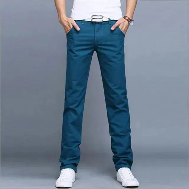 Casual Men's Slim Fit Straight Leg Trouser - EX-STOCK CANADA