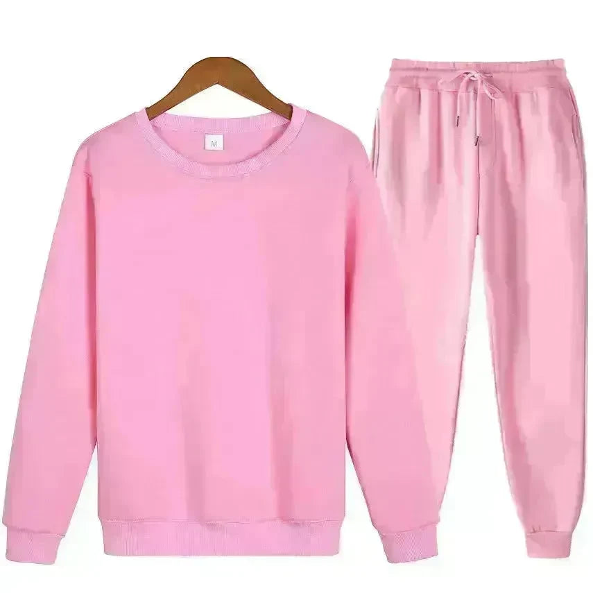 Autumn Winter  street fashion Plain Crew neck Sweatsuit for men - EX-STOCK CANADA