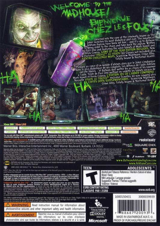 Batman: Arkham Asylum - Game of the Year Edition 
