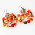 Pendientes de coloridos con cuentas hechas a mano de estilo bohemio