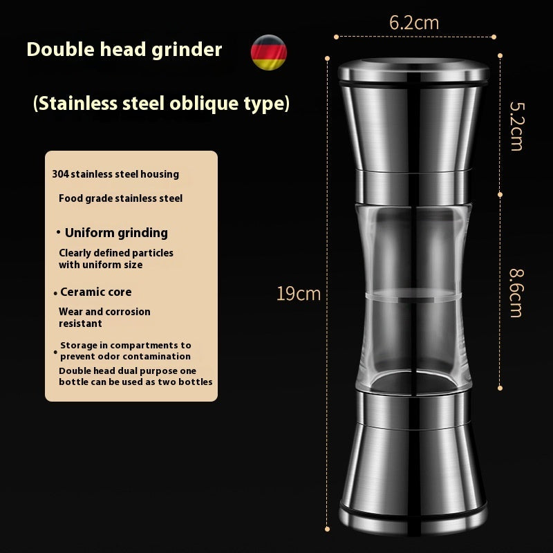 304 Double-headed Stainless Steel Pepper Grinder EX-STOCK Canada 
