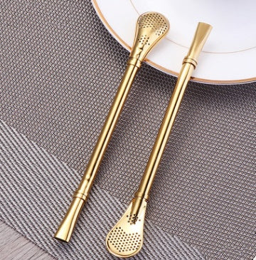 304 Stainless Steel Residue Filter Straws Spoon EX-STOCK Canada 