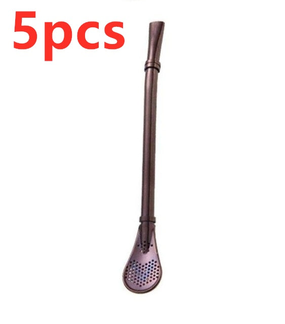 304 Stainless Steel Residue Filter Straws Spoon EX-STOCK Canada 
