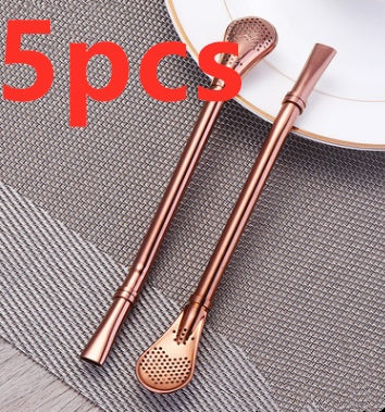 304 Stainless Steel Residue Filter Straws Spoon EX-STOCK Canada 