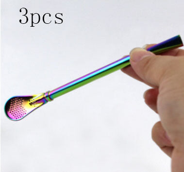 304 Stainless Steel Residue Filter Straws Spoon EX-STOCK Canada 