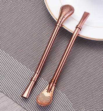 304 Stainless Steel Residue Filter Straws Spoon EX-STOCK Canada 