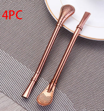 304 Stainless Steel Residue Filter Straws Spoon EX-STOCK Canada 