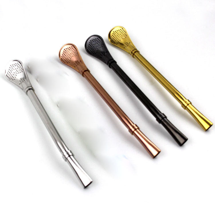 304 Stainless Steel Residue Filter Straws Spoon EX-STOCK Canada 