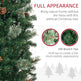 5ft Pencil Christmas Tree, Artificial Christmas With Pine Needles, Realistic Branches, Pine Cones, Metal Base, Green EX-STOCK Canada 