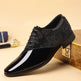 Men's Shiny Pointed-Toe Business Dress Shoes – PU Leather | Canada & USA