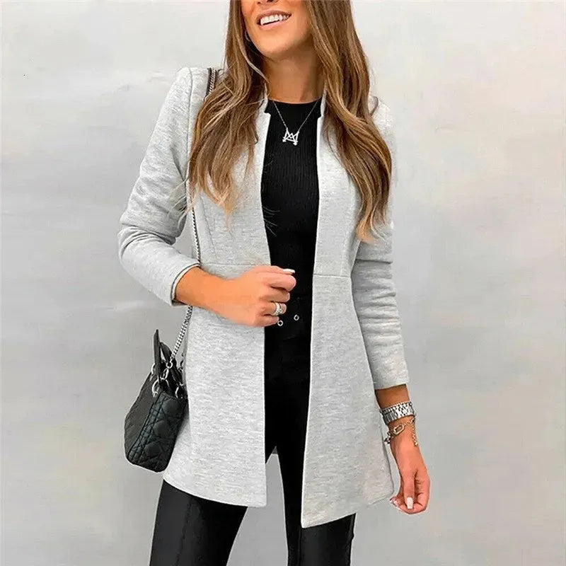 jacket blazer Women for Work white Fashion Formal female - EX-STOCK CANADA