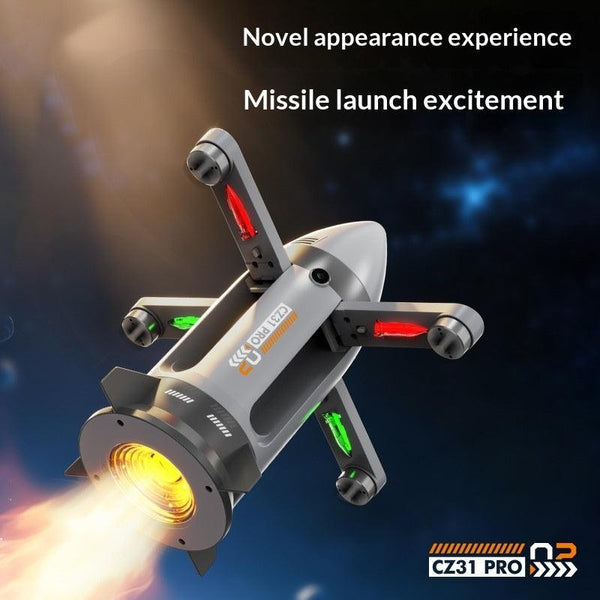 Mini Drone Razzo Giocattolo Telecomandato con Luci LED, Aeromobile RC Pieghevole