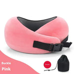Soft Memory Foam Travel Neck Pillow U Shape Adjustable Support Comfortably Sleeping On Plane Car Office Noon Break - EX-STOCK Canada