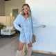 Women's Denim Washed Loose Shirt Dress - EX-STOCK CANADA