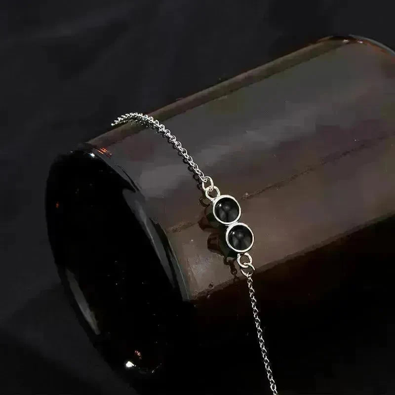Double Bezel Setting Simple Language Bracelet - EX-STOCK CANADA
