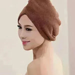 Women's Microfiber Hair Dryer Cap Absorbent Hair Towel. - EX-STOCK CANADA