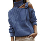 Winter women sweater leopard stitching sweater | EX-STOCK product gallery photo 3