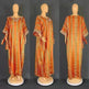 Middle East Striped Loose Robe African Dubai Arabic Satin Hot Drilling Stitching Abaya Buba Dress - EX-STOCK CANADA