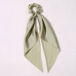 Cute Hair Silk Bow Scrunchie Vintage Satin Scarf Scrunchie - EX-STOCK CANADA